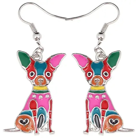 Chihuahua Multicolor Earrings