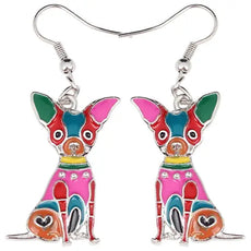 Chihuahua Multicolor Earrings