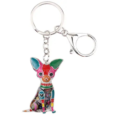 Chihuahua Multicolor Keychain