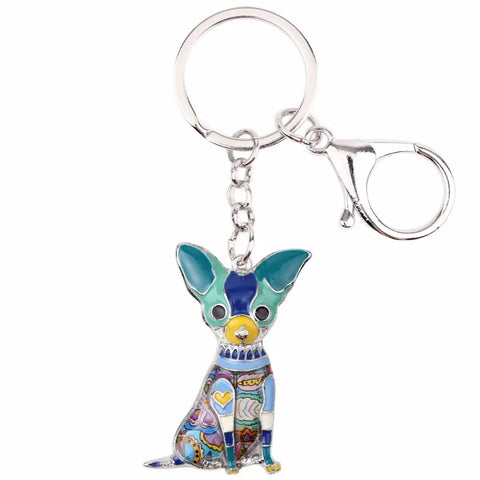 Chihuahua Multicolor Keychain