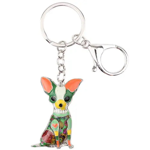Chihuahua Multicolor Keychain