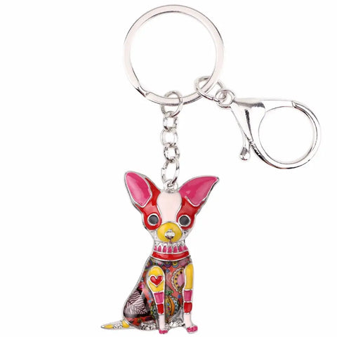 Chihuahua Multicolor Keychain