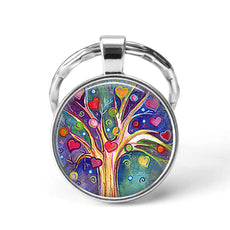Colorful Tree Keychain