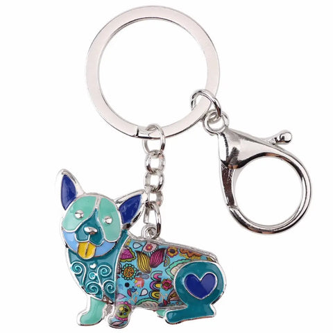 Corgi Multicolor Keychain