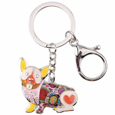 Corgi Multicolor Keychain