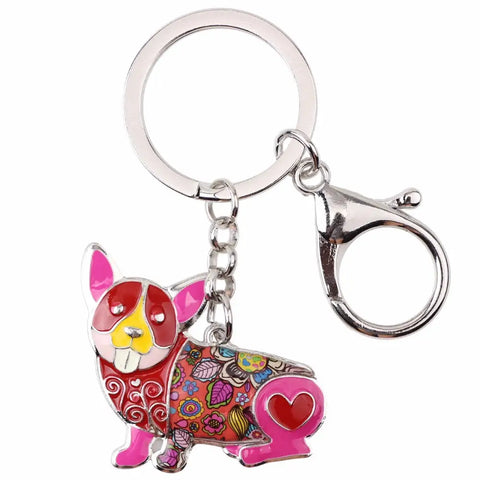 Corgi Multicolor Keychain