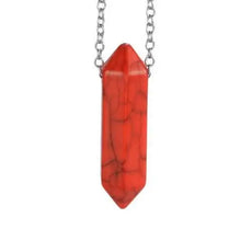 Cracked Red Stone Necklace
