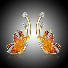 Crystal Butterfly Earrings