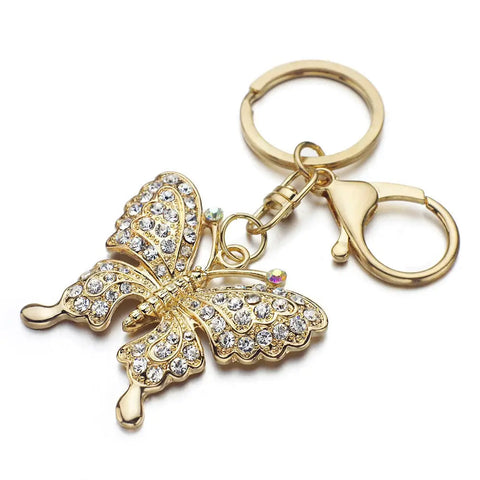 Crystal Butterfly Keychain
