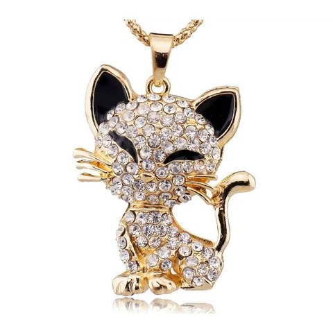 Crystal Cat Necklace