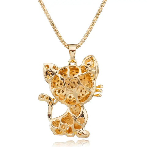 Crystal Cat Necklace