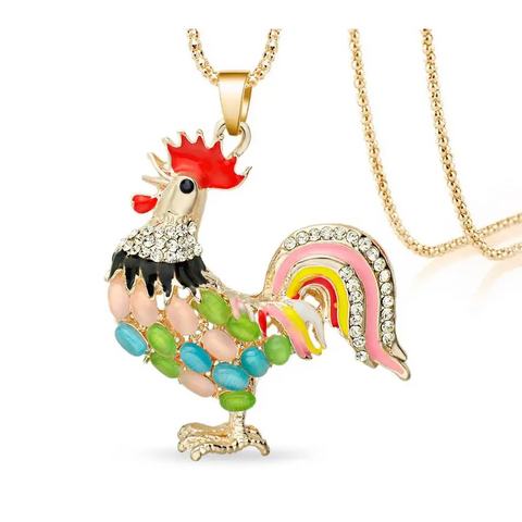 Crystal Chicken Necklace