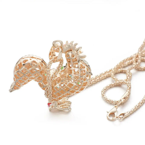 Crystal Chicken Necklace