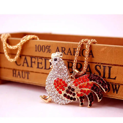 Crystal Chicken Necklace