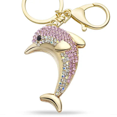 Crystal Dolphin Keychain