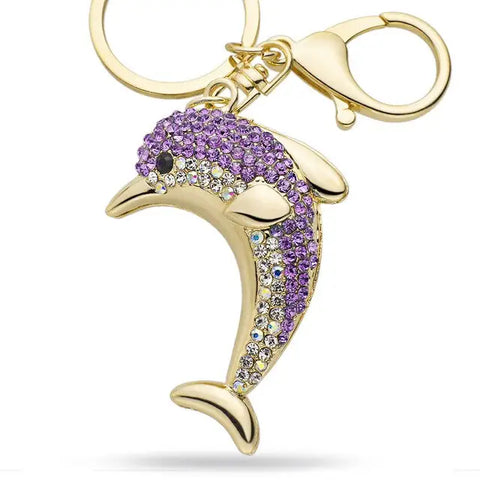Crystal Dolphin Keychain