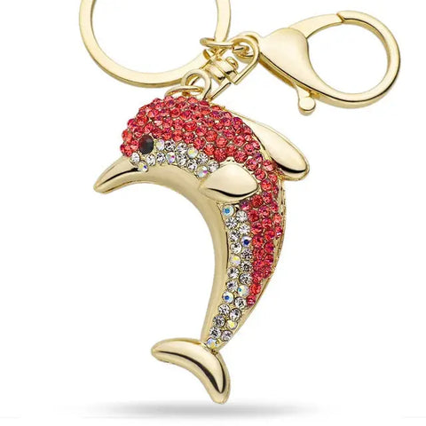 Crystal Dolphin Keychain