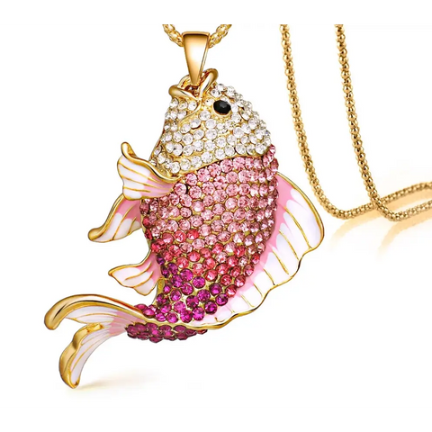 Crystal Fish Necklace