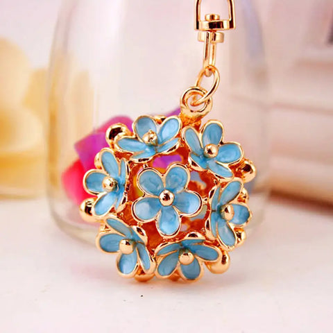 Crystal Flower Keychain