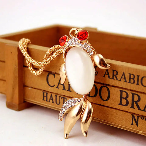 Crystal Goldfish Necklace