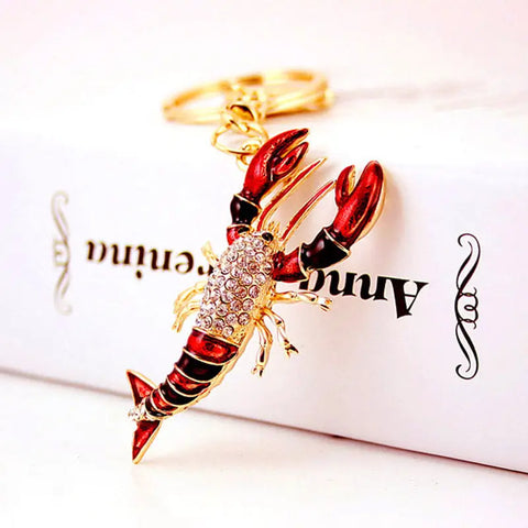 Crystal Lobster Keychain