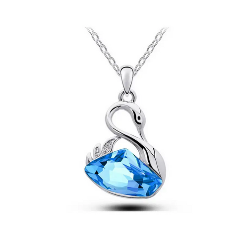 Crystal Ocean Swan Necklace