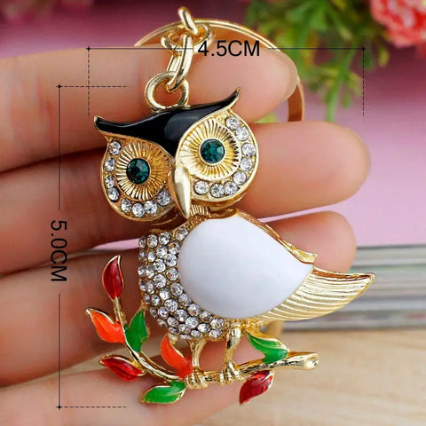 Crystal Owl Keychain
