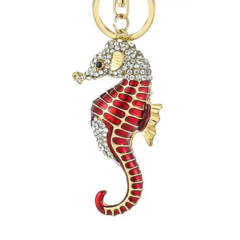 Crystal Seahorse Keychain