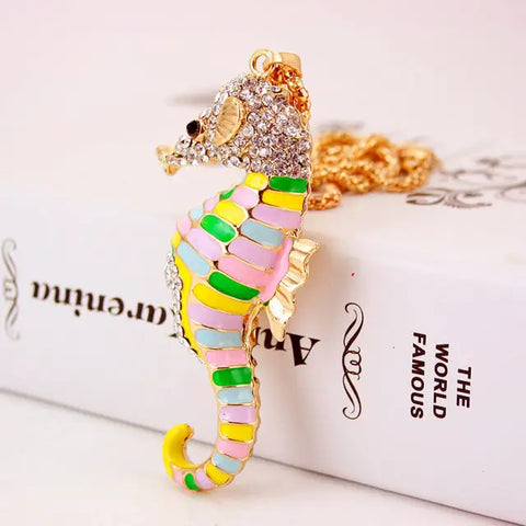 Crystal Seahorse Necklace