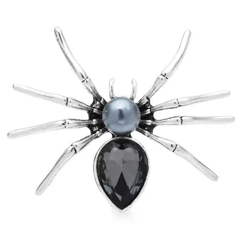 Crystal Spider Brooch