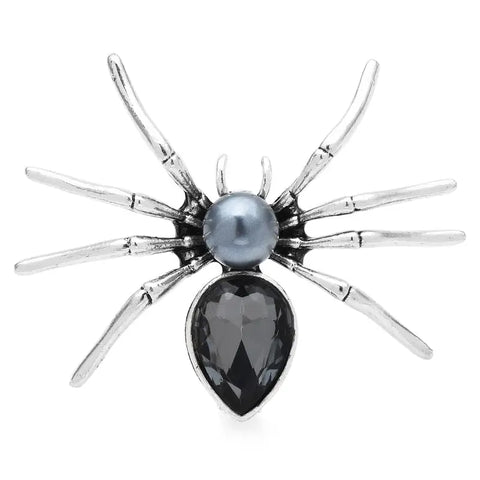 Crystal Spider Brooch
