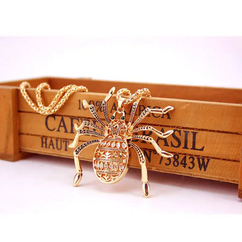 Crystal Spider Necklace