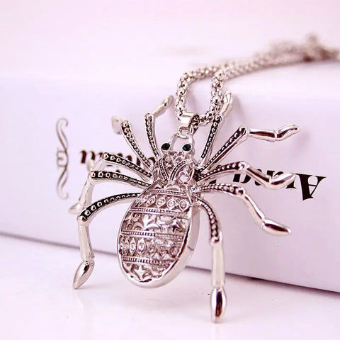 Crystal Spider Necklace