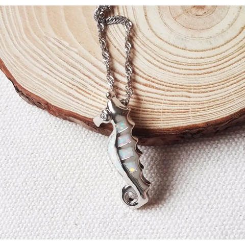 Necklace - Cute SeaHorse Opal Necklace