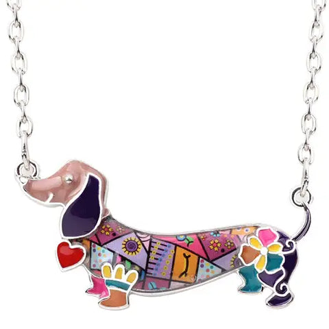 Dachshund Multicolor Necklace