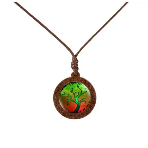 Deciduous Colorful Trees Necklace