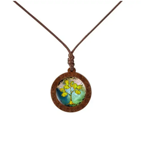 Deciduous Colorful Trees Necklace
