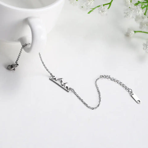 Double Chain Gold Mountain Bracelet