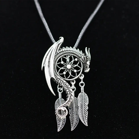 Dreamcatcher with Guardian Dragon Necklace