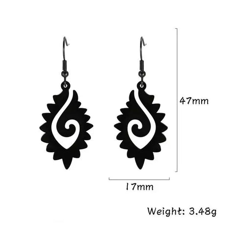 Earings, Model - 3 Black