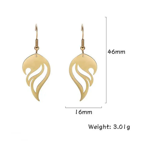 Earings, Model - Flame Gold