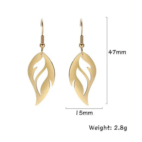 Earings, Model - Flame Gold