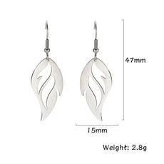 Earings, Model - Flame Steel