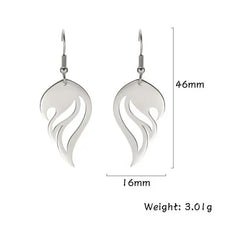 Earings, Model - Flame Steel
