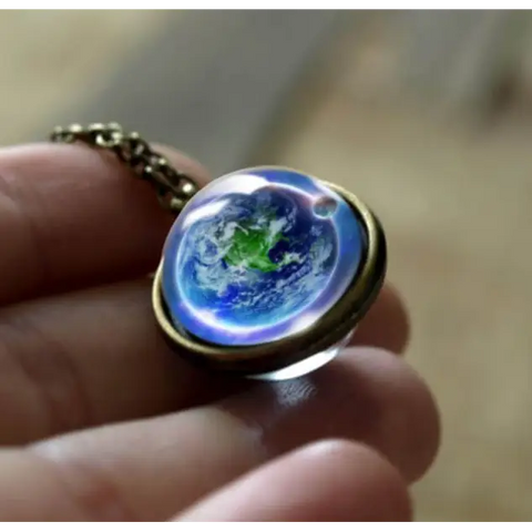 Earth Double Glass Necklace