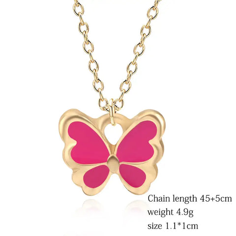Enamel Butterfly Necklace