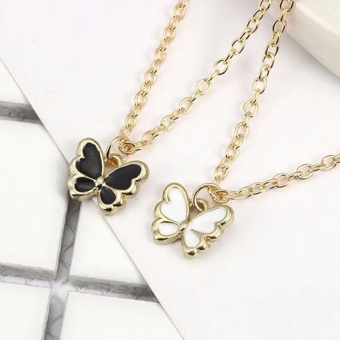 Enamel Butterfly Necklace