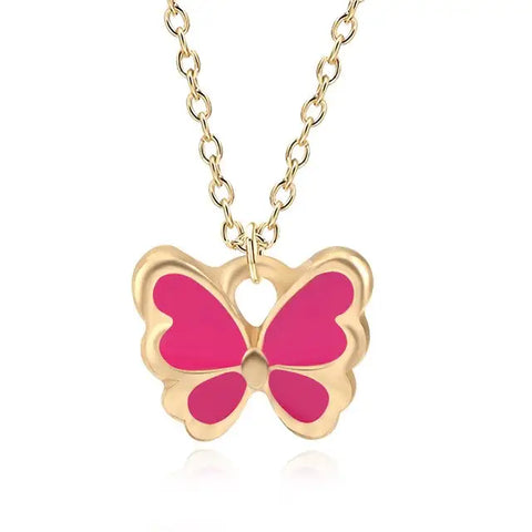 Enamel Butterfly Necklace