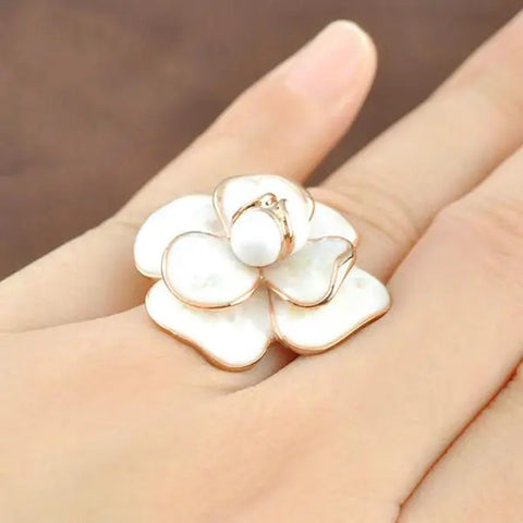 Enamel Flower Ring