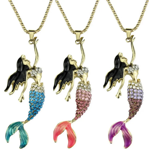 Enamel Mermaid Necklace